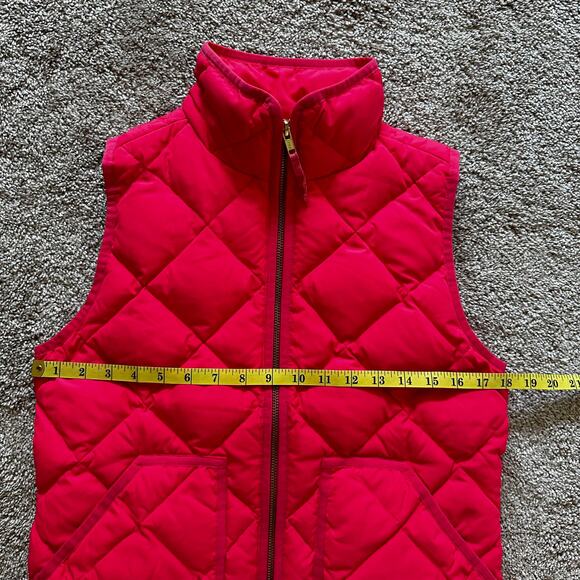 J. Crew Quilted Down Excursion Vest Puffer Lightweight Bohemian Red Women's XS - Picture 10 of 13